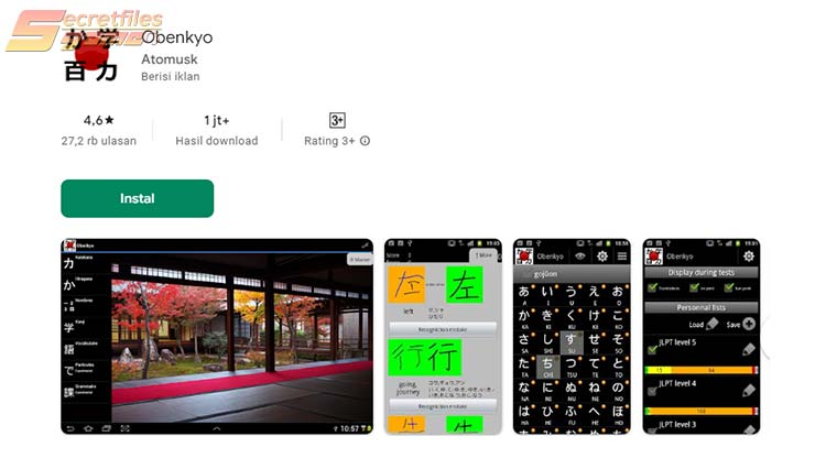 Aplikasi Belajar Bahasa Jepang Obenkyo